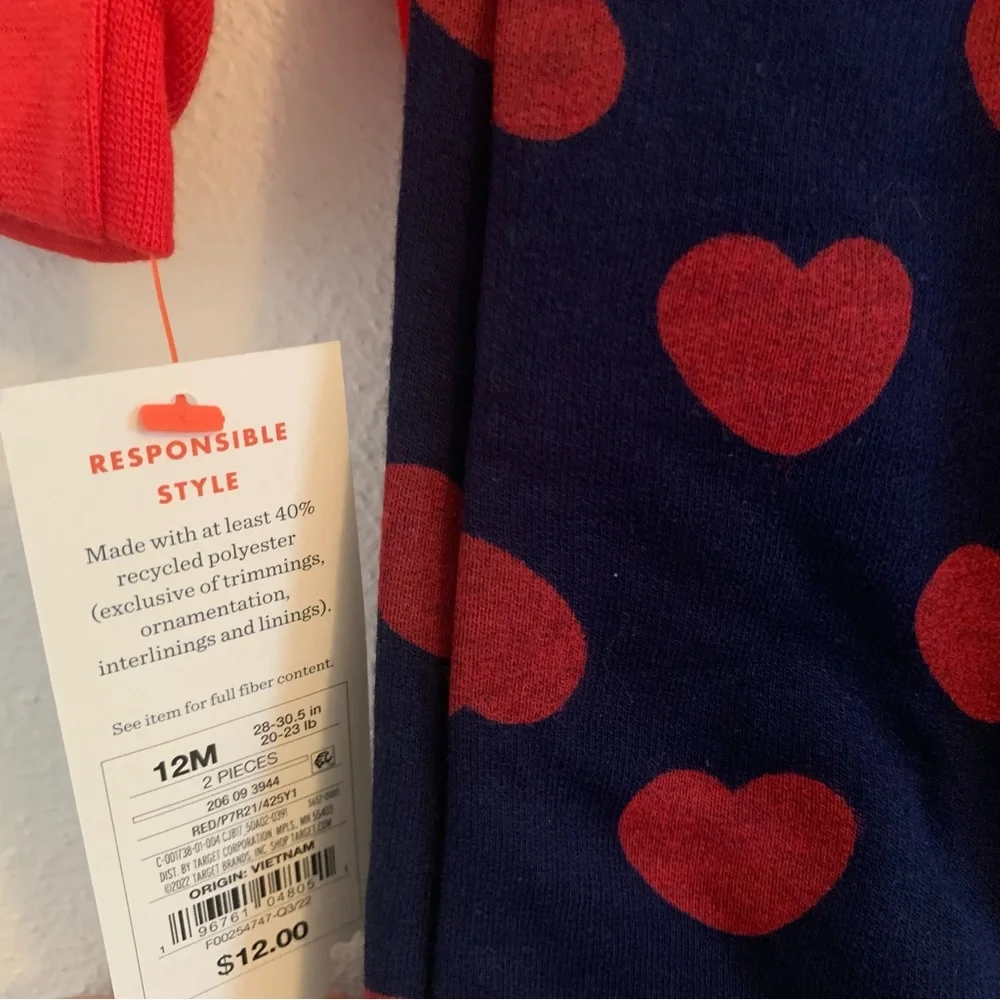 No longer for sale! Size 12M 2 piece littlest valentines matching set - Picture 4 of 4